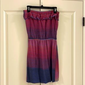 Strapless summer cotton dress